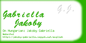 gabriella jakoby business card